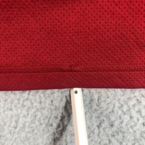 Under Armour Shirt Mens XL Red Pullover Mock Neck 1/4 Zip Logo Long Sleeve - Picture 3 of 13
